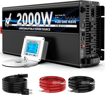 Sistema batería reserva bomba 2000W inversor