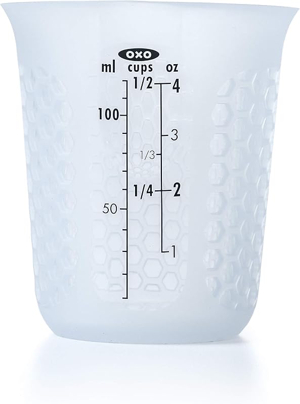 Taza medir silicón exprimir verter patrón Stay-Cool transparente