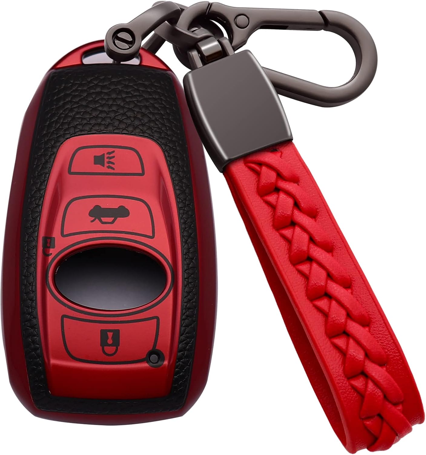 Funda llavero Subaru TPU suave 360 grados color rojo