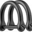 Llaveros grillete titanio resistente 2/3" negro 2uds