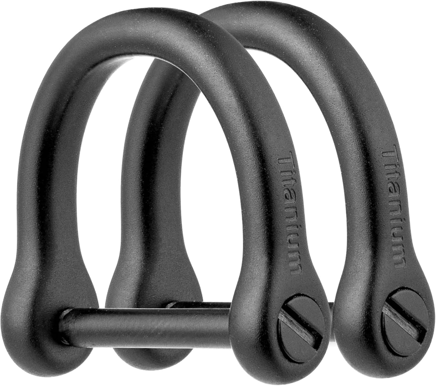 Llaveros grillete titanio resistente 2/3" negro 2uds