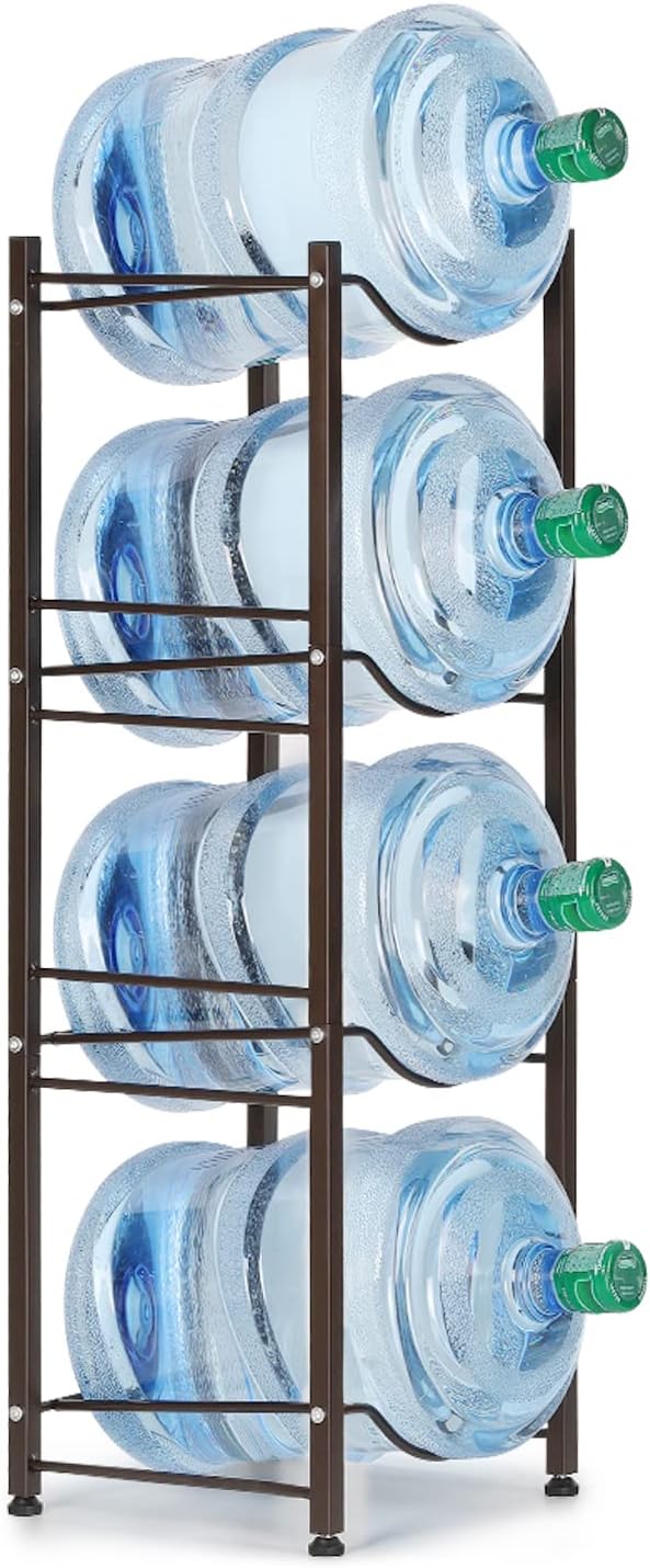 Soporte jarra agua 4 niveles resistente negro marrón