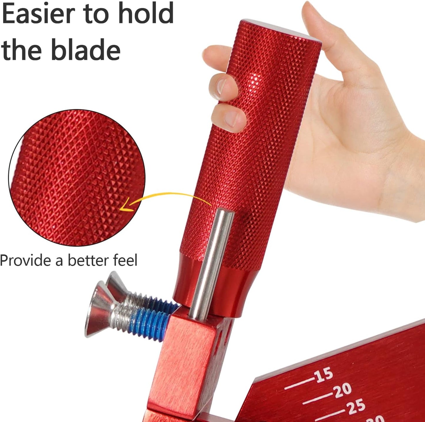 Kit afilador cuchillas cortacésped 15-45° rojo