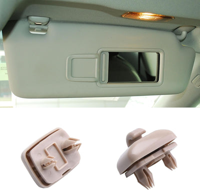 2 Clips Visera Solar Gancho Mejorado para Audi A1 A3 A4 Beige