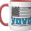 Taza Cerámica Bandera Americana Roja/Blanca
