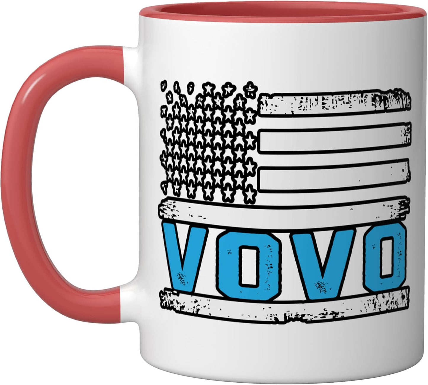 Taza Cerámica Bandera Americana Roja/Blanca