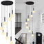 Lámpara de techo 7 luces estilo mid century para cocina