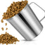 Cuchara acero inox 304 para mascotas 3 tazas lavavajillas
