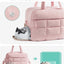 Bolsa gimnasio mujer 23L resistente agua con zapatos rosa