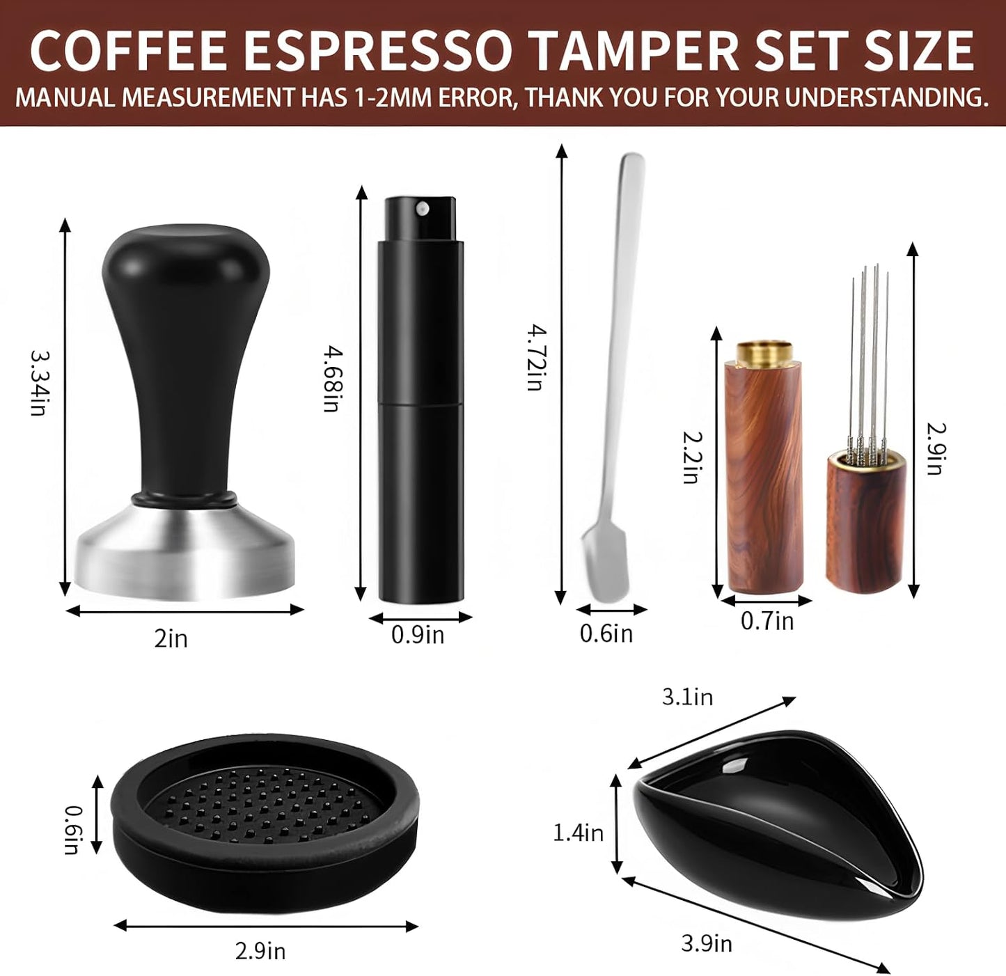 Set 6 accesorios café expreso acero inox cocina cafetería