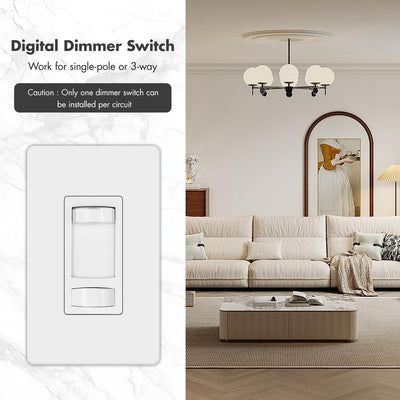 10 Interruptores Atenuador 3 Vías Placa Pared Comp LED 300W
