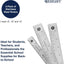Juego 3 Reglas Acero Inox 6-15pulg Base Corcho Antideslizante