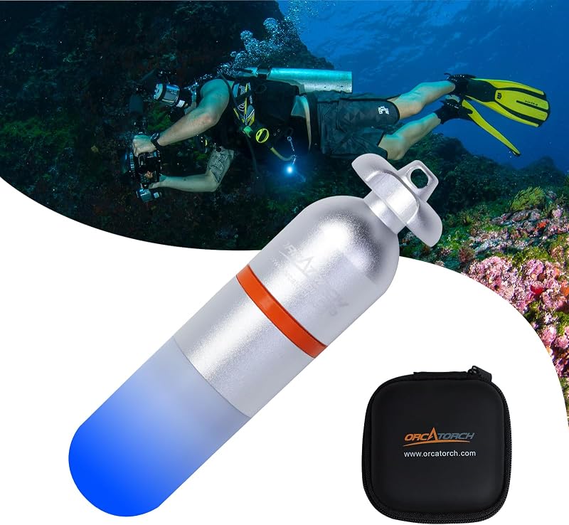 Luz buceo azul modos constante intermitente