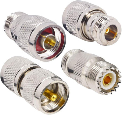 Kit 4 piezas adaptador N a UHF coaxial para radioaficionado CB