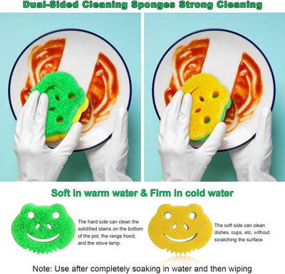 5 Pzas Esponjas Rana Doble Cara para Cocina y Hogar