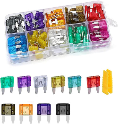 Kit 120 fusibles automotriz 2A-35A para coche, RV y motocicleta