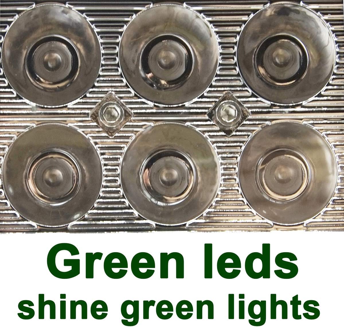 Barra luz LED verde 18W 4" impermeable 12-24V 2uds