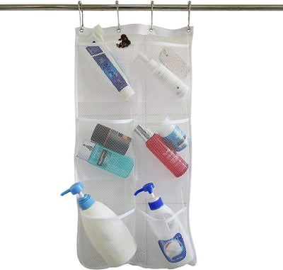 Organiz. malla baño 6 bolsillos secado rápido