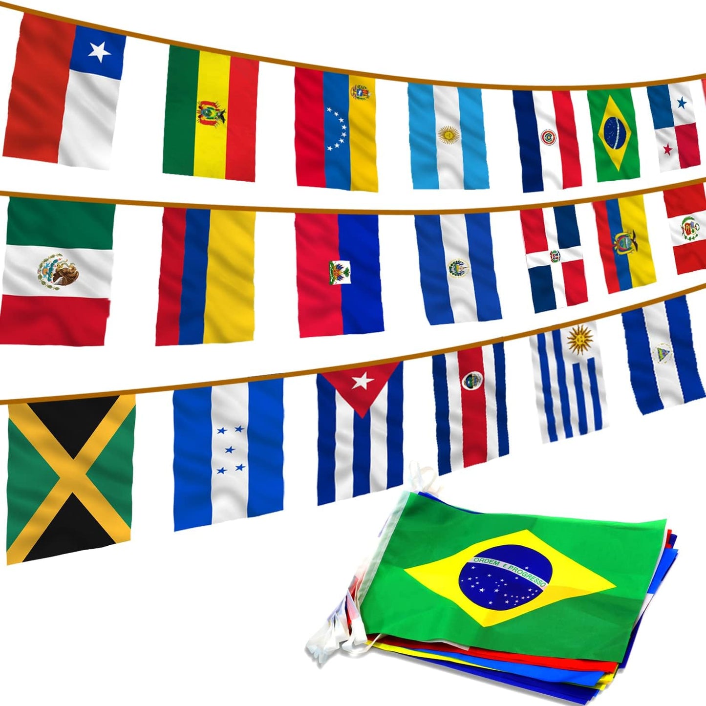 Banderas 23 países América Latina para eventos hispanos y bares