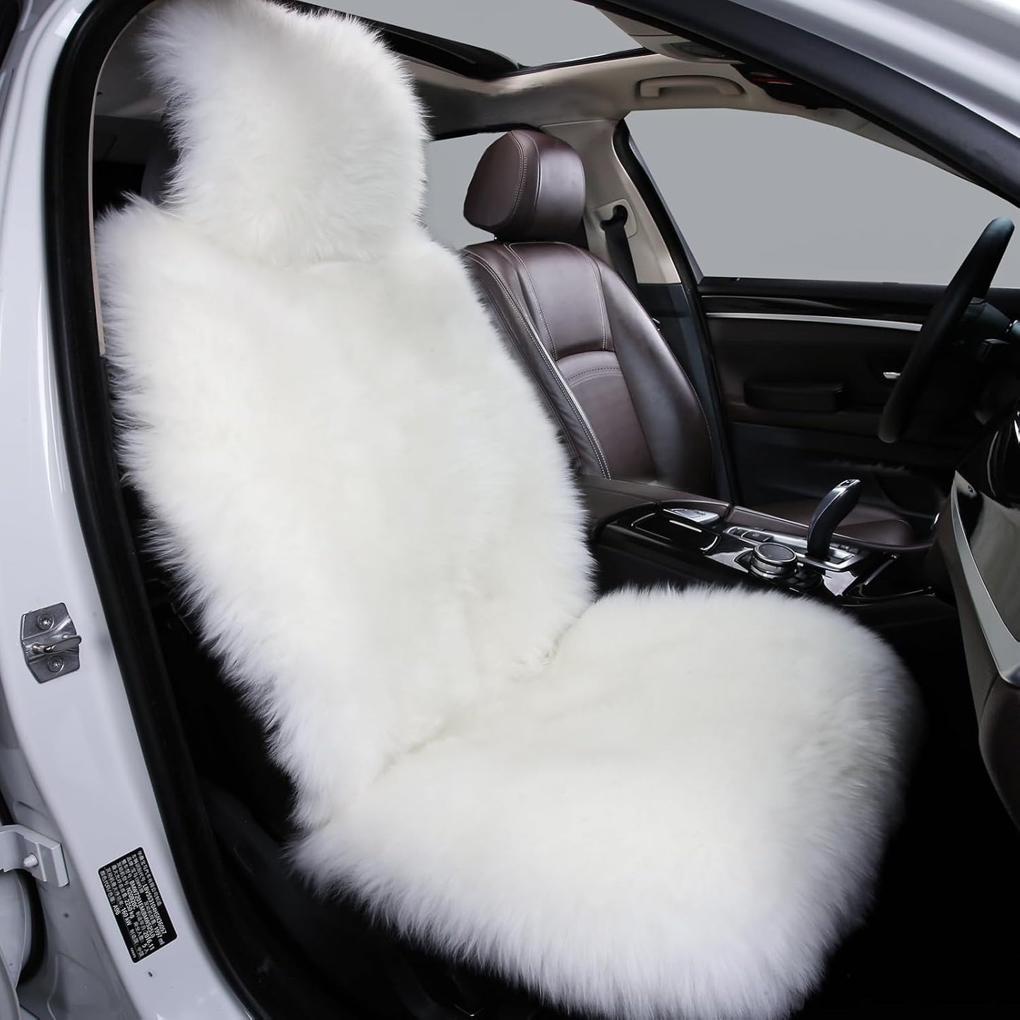 Funda asiento coche piel oveja esponjosa universal