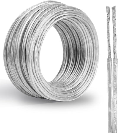 Cable cobre PVC 150ft 22AWG 2c con tapa para luces LED