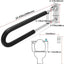 Barra agarre inodoro 23.6" plegable baño seguridad