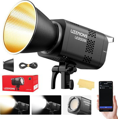 Luz LED estudio CRI 98 57700 Lux 220W Bowens APP DMX