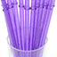 12 Pzas Popotes Reutilizables 11pulg Purpurina Morado