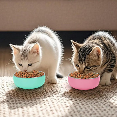 Cuencos antideslizantes acero inox para gatos 5pulg