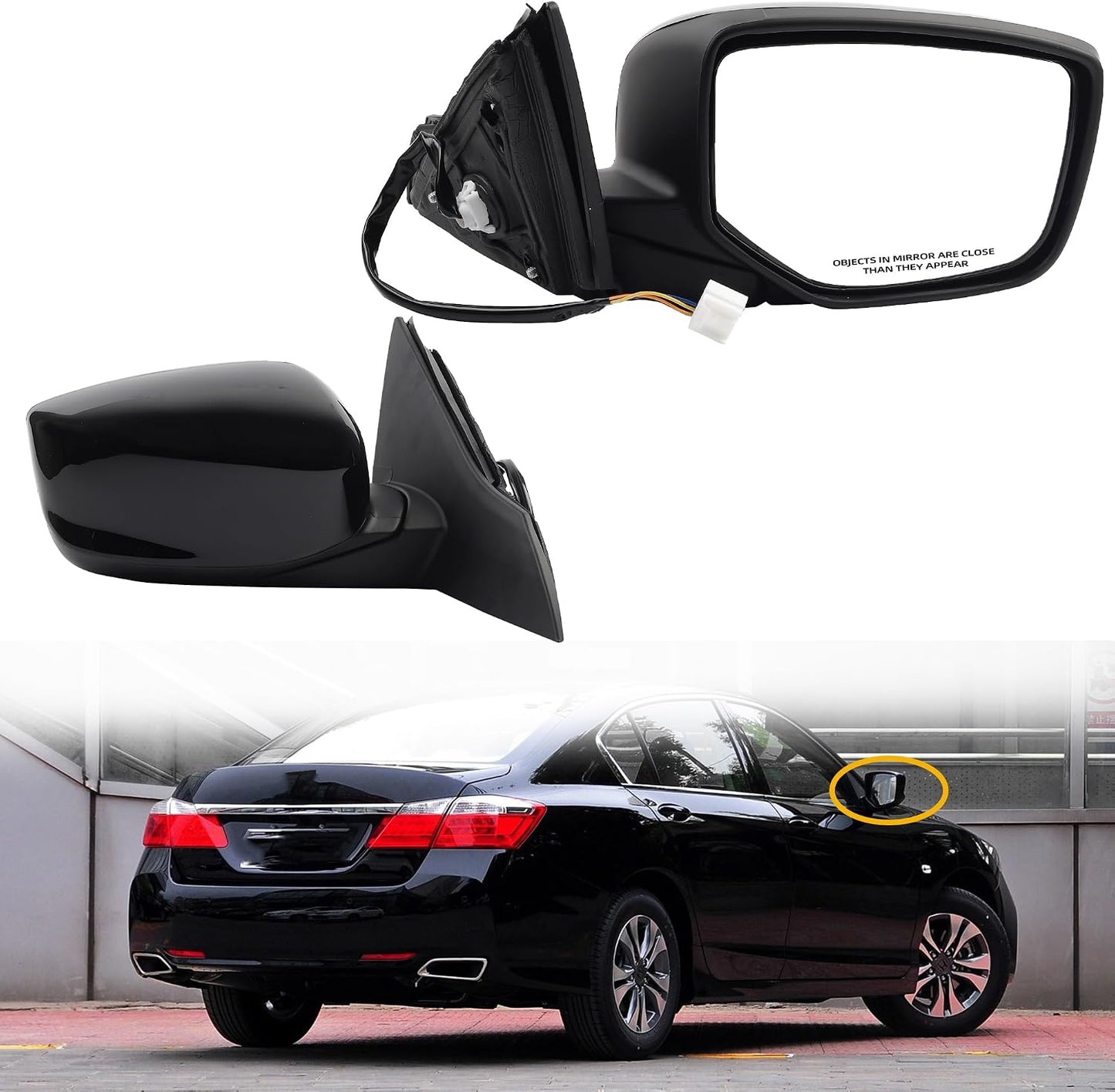 Espejo retrovisor derecho Honda Accord 13-17 negro