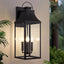 Lámpara pared exterior 4 luces negro 25pulg
