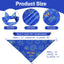 Bandana azul cumpleaños perro extra grande reversible