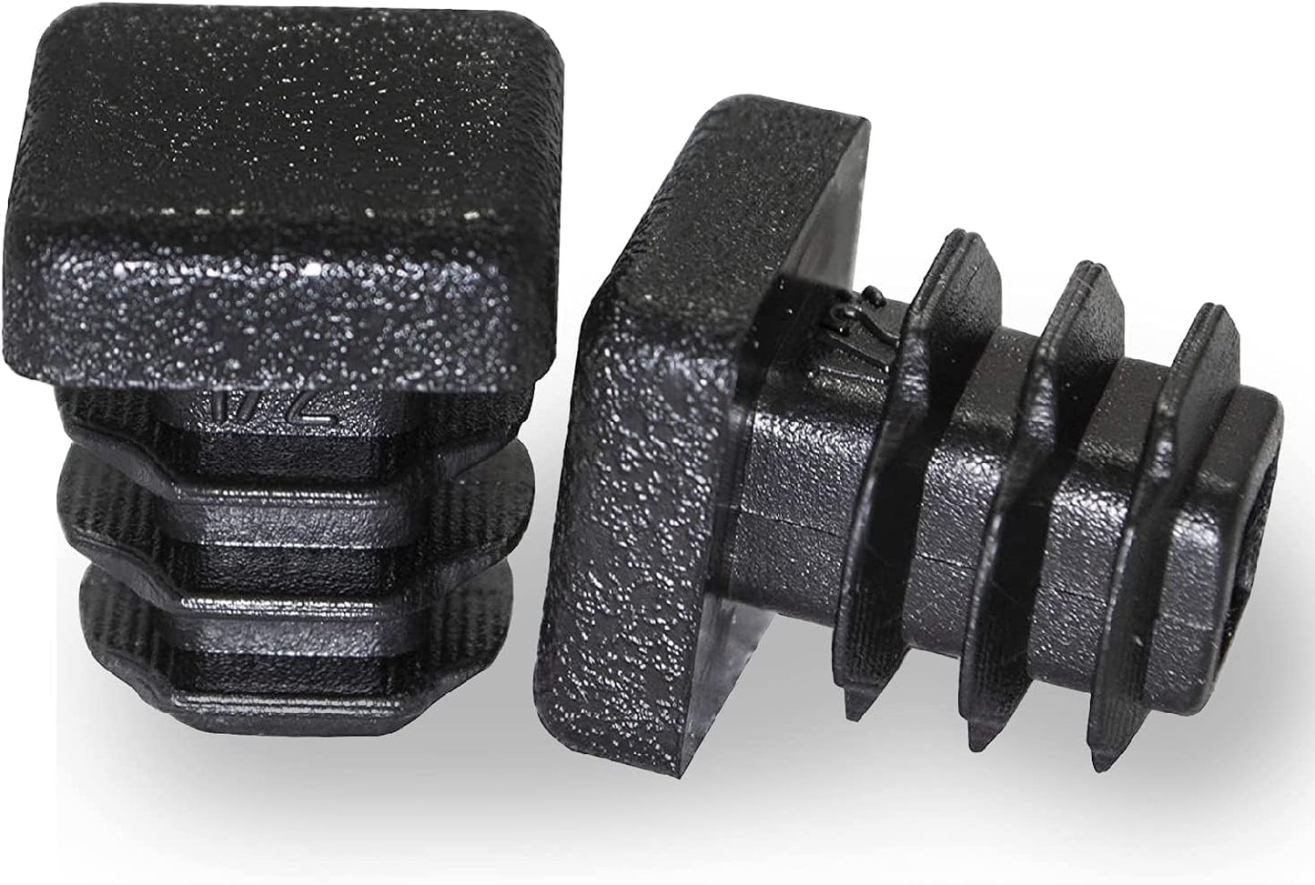 Tapones plástico acanalado cuadrado para patas muebles