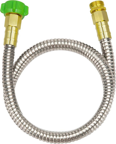 Manguera jardín acero inox 304 3ft conector metal