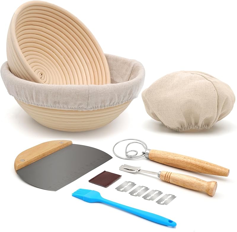 Set cestas pan redondas 2.8 y 9 pulg cuencos para ratas