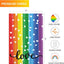 Bandera jardín corazón arco iris doble cara resistente