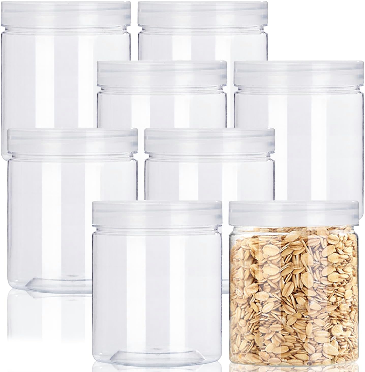 8 Pzas Contenedores Plástico 16oz Sin BPA