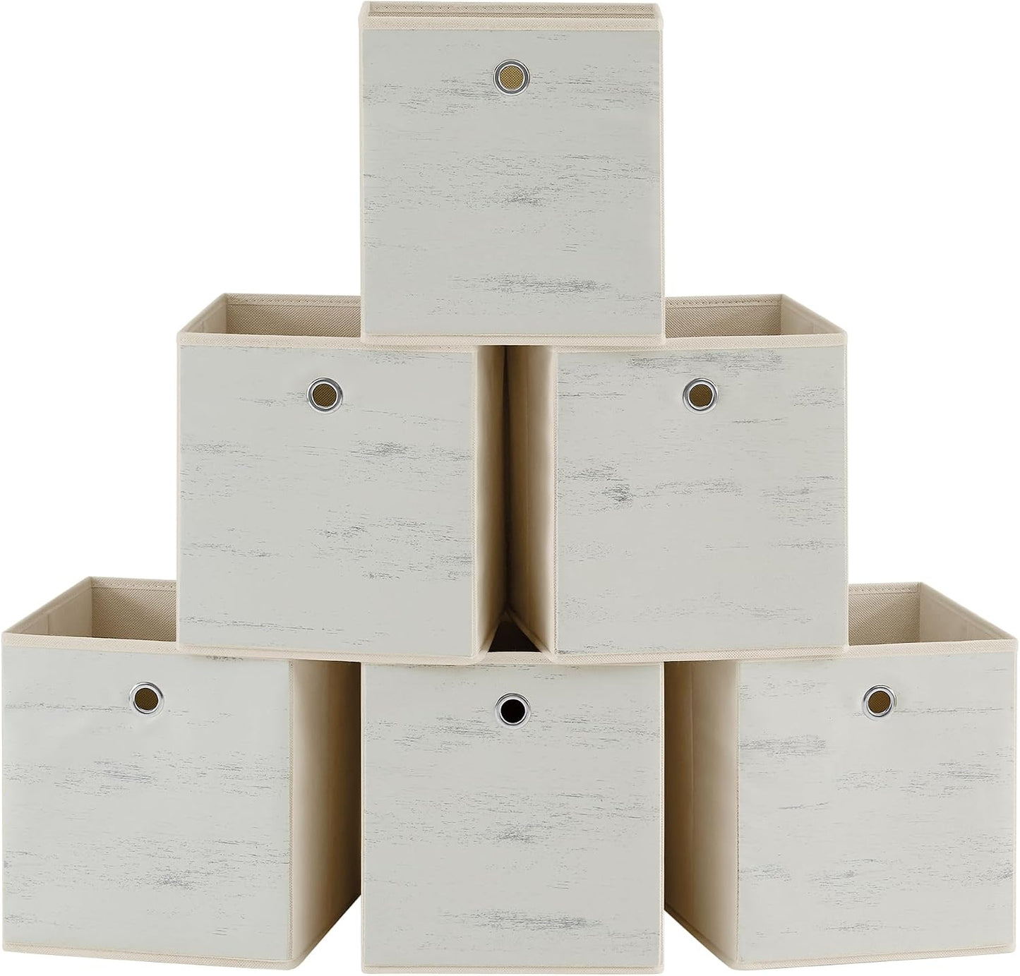 6 Cajas Almacenamiento Plegables Tela Oxford 10.2x10.2x11"