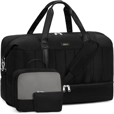3 Pzas Bolsa Viaje Mujer Con Comp. Zapatos
