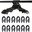 Perchas viaje negras 12 pzas plegables para ropa