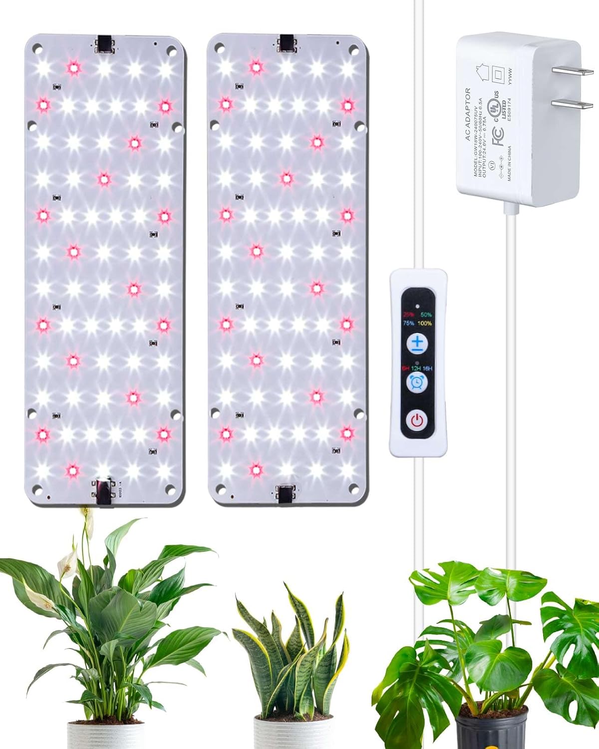 Luz cultivo plantas interior LED 6/12/16H