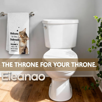 Toalla de mano de gato Maine Coon para baño y decoración