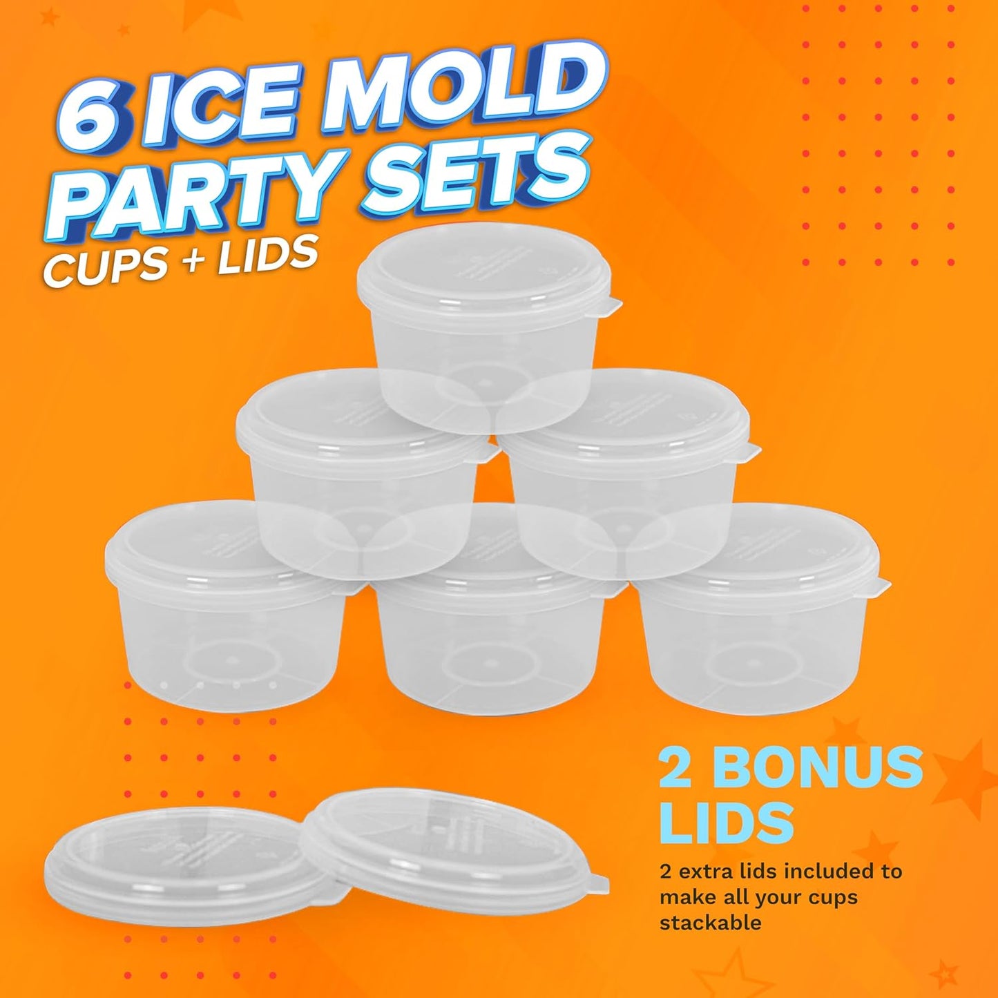 6 Moldes Hawaianos para Hielo con Tapas Comp S900A