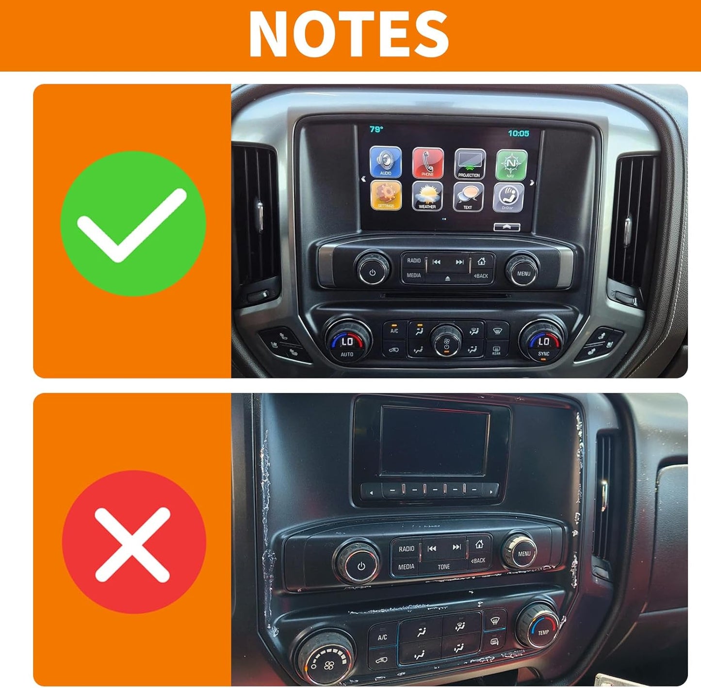 Cubierta cromada consola Chevy Silverado GMC 14-18