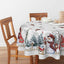 Mantel Navidad 70x70pulg blanco lavable decoración fiesta