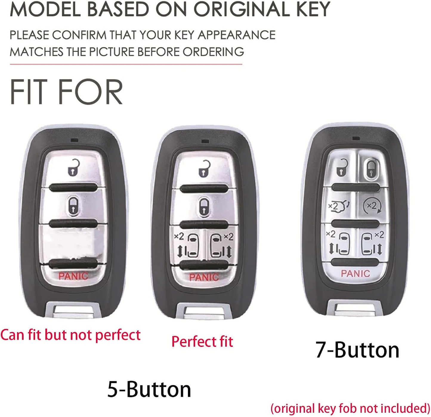 Funda cuero llavero 7 botones Chrysler Pacifica Voyager