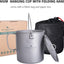 Botella titanio 25.4-98.1oz con tapa plegable camping spork