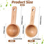Cucharas de madera medidoras de café 0.5-0.7 fl oz para hogar y cocina