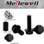 Pernos hexagonales con brida 1/4-20x3/4 acero inox A2 negro 25pzas