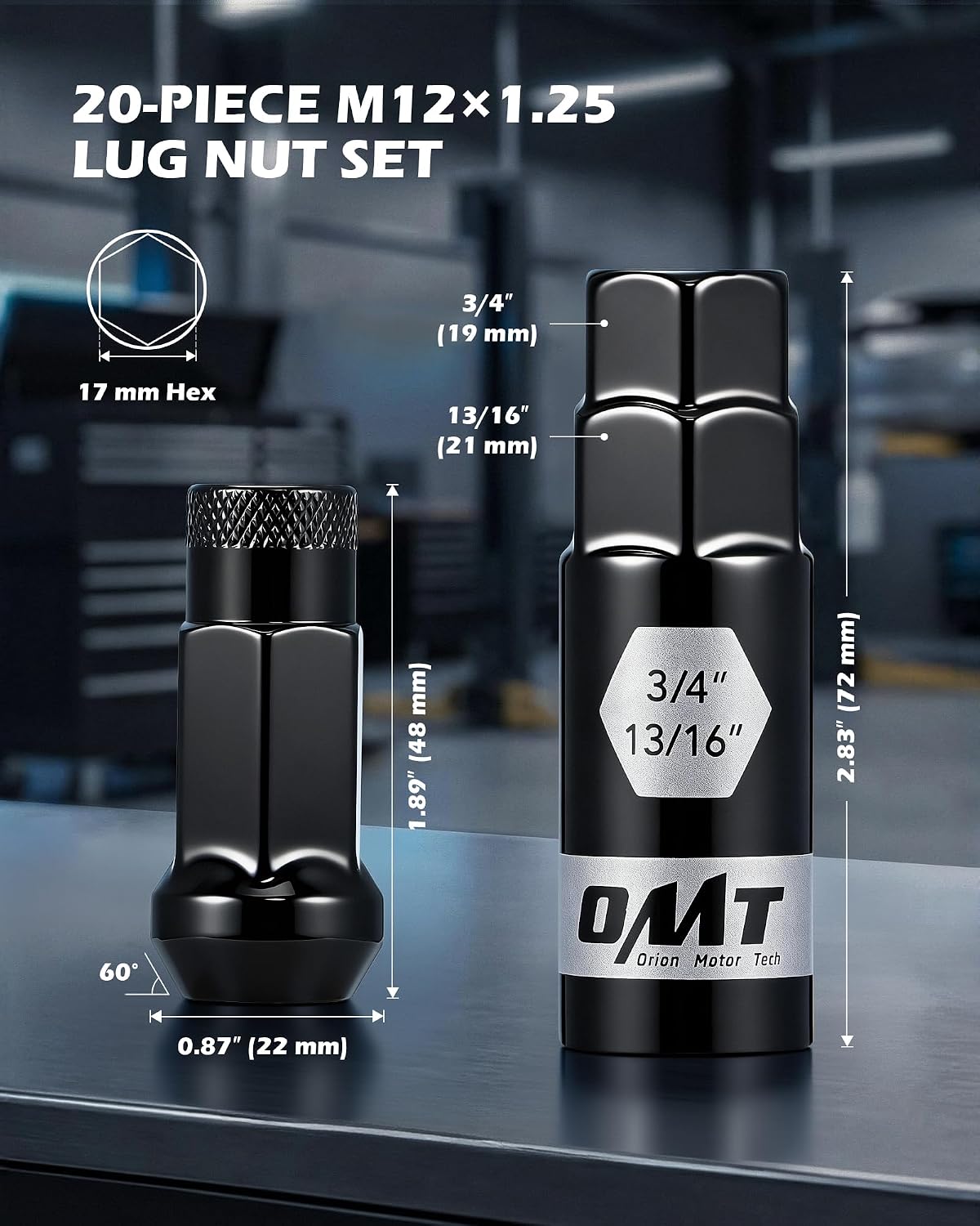 Set 20 Tuercas M12x1.25 comp Infiniti Nissan Subaru